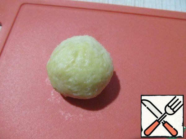 Form dumplings with wet hands.