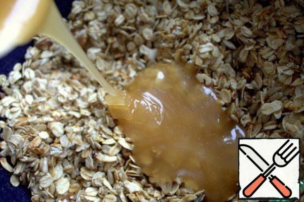 Add liquid honey.