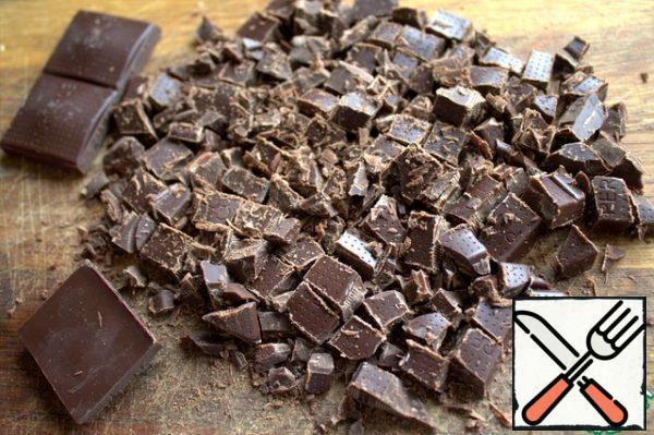 Chop the chocolate.