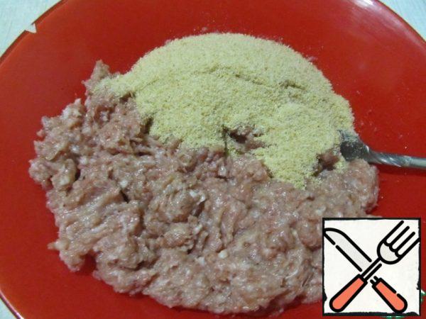 Add in the bread crumbs.