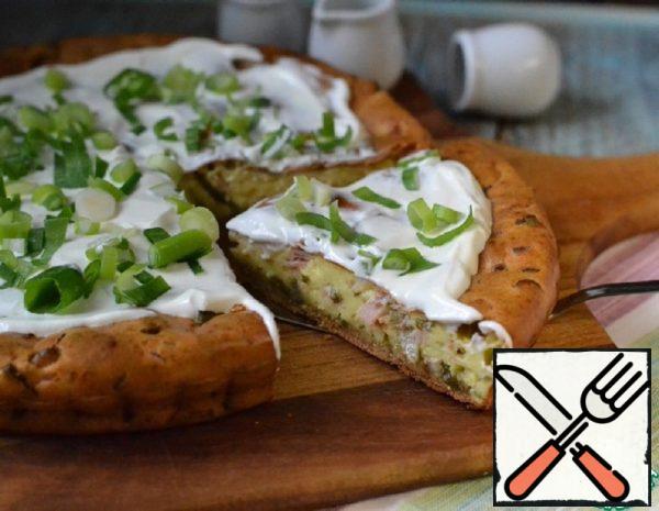 Cheesecake with Ham and Green Onions Recipe