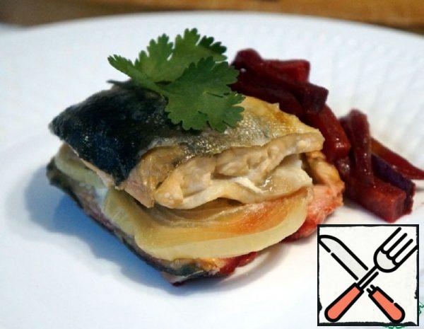 Pink Salmon in Foil with Vegetables Recipe