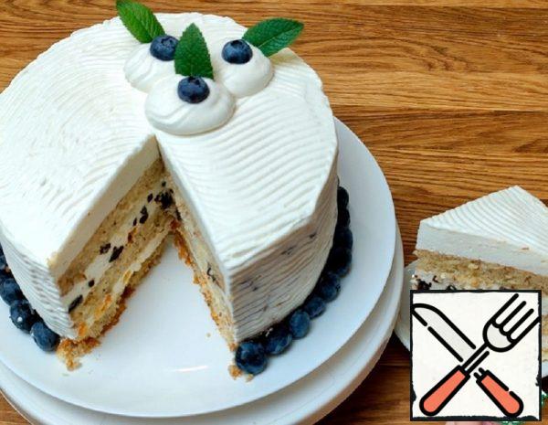 Cake with Almonds and Cream Souffle Recipe