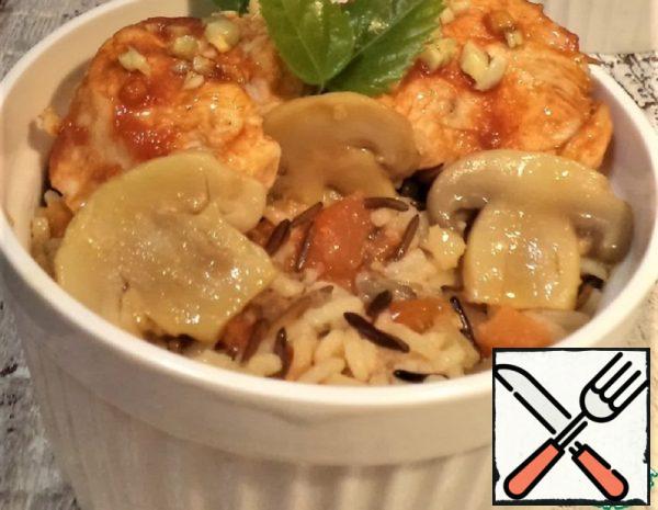 Rice with Mushrooms and Chicken Breast Recipe