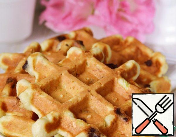 Waffles with Zucchini and Chocolate Drops Recipe