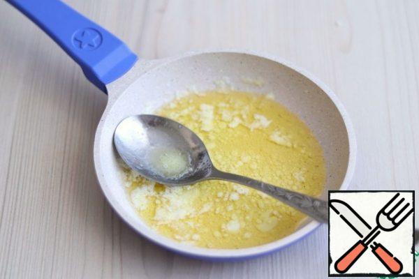 Melt butter.