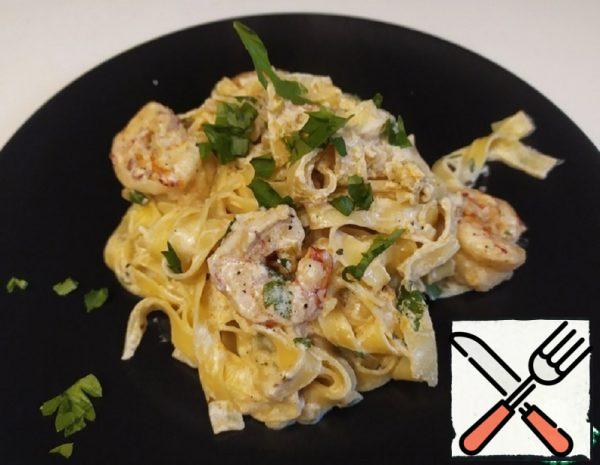 Fettuccine Alfredo with Shrimp Recipe