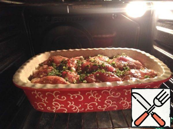 bake in a preheated oven to 180C for about 30 minutes +, -.