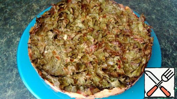 Here is such a pie turned out. You can serve it hot so that the cheese stretches, and if you want, you can serve it cold, it's easier to cut it cold. Enjoy your tea.