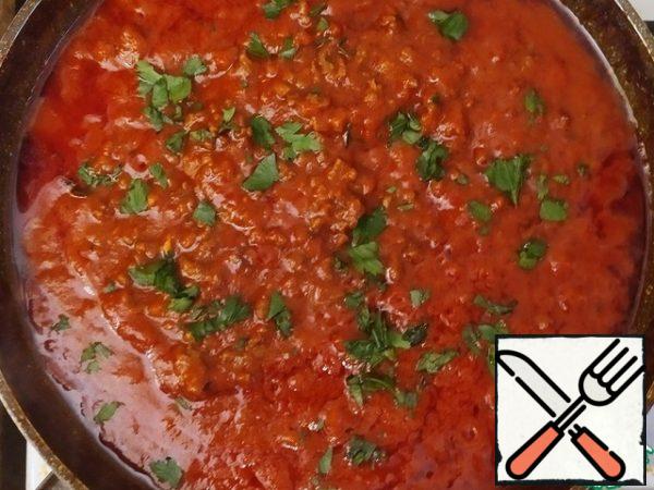 When ready, add the parsley, stir and turn off.