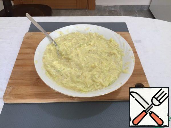 Mix the dough thoroughly.