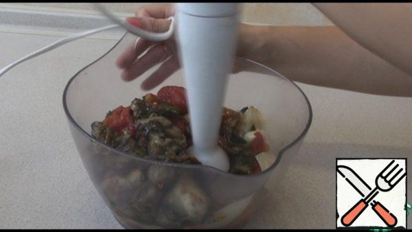 We grind it in a convenient way with a mixer or through a meat grinder.