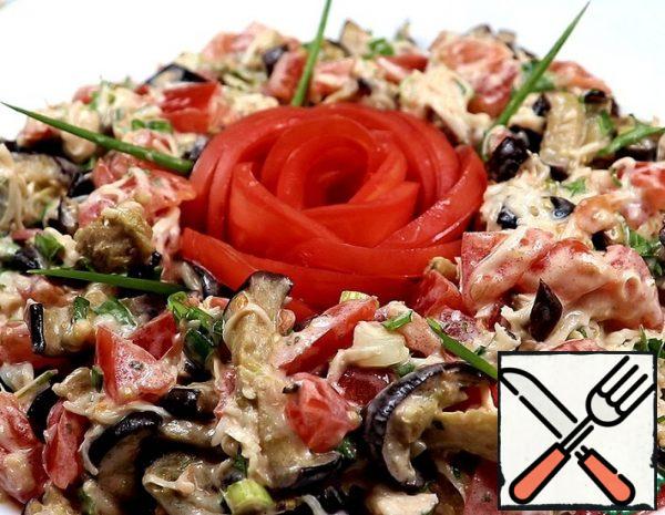 Salad with baked Eggplant and Parmesan Recipe
