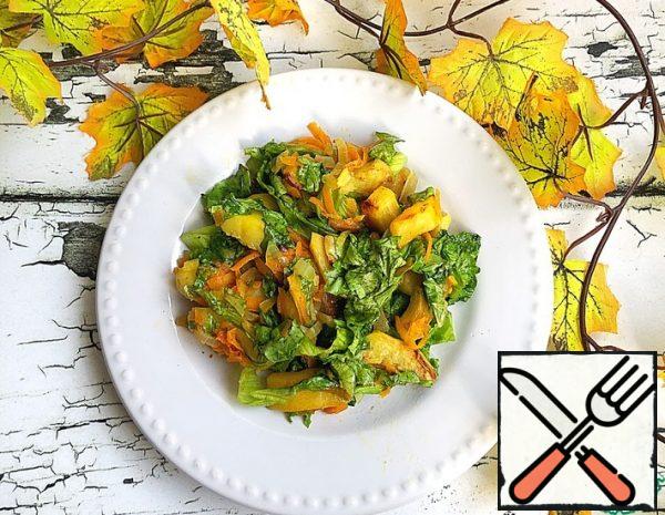 Salad with Zucchini and fried Vegetables Recipe