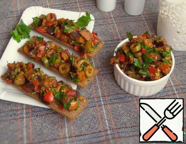 Vegetable Snack with Eggplant and Olives Recipe