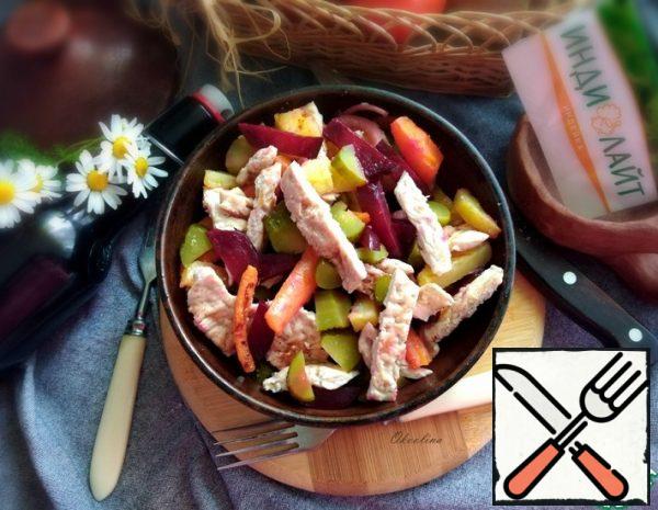 Turkey Salad with baked Vegetables Recipe
