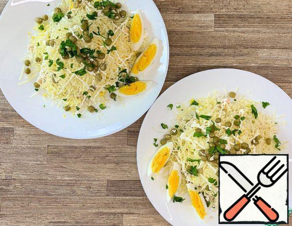 Salad Cocktail with Chicken and Peas Recipe