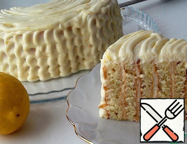 Italian Lemon Cake with vertical Layers Recipe