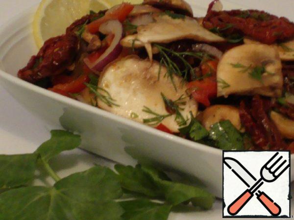 Champignon Salad with sun-dried Tomatoes Recipe