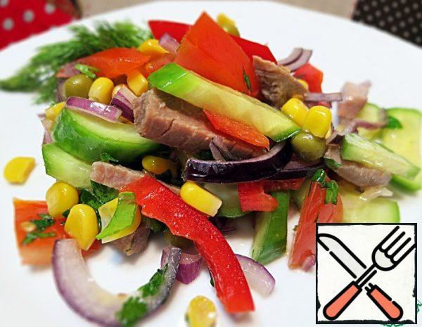 Salad with Beef (veal) and Vegetables Recipe