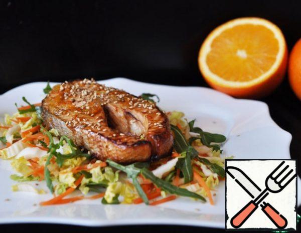 Warm Salmon Salad with Orange Sauce Recipe