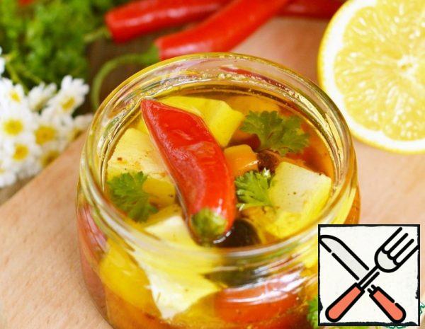 Pickled Cheese with Vegetables Recipe