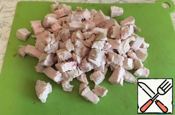 Boil the fillet and cut to taste.