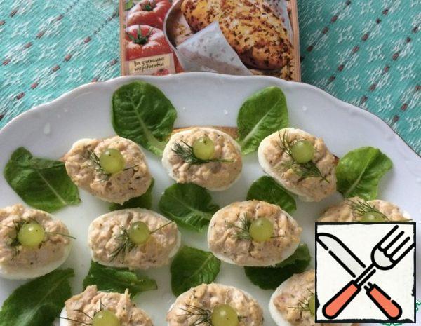 Chicken stuffed Egg Salad Recipe