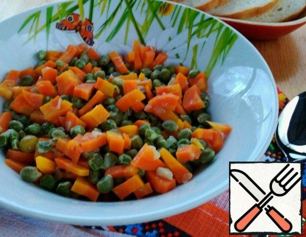 Peas and Carrots for Garnish Recipe