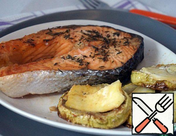 Salmon baked with Zucchini Recipe