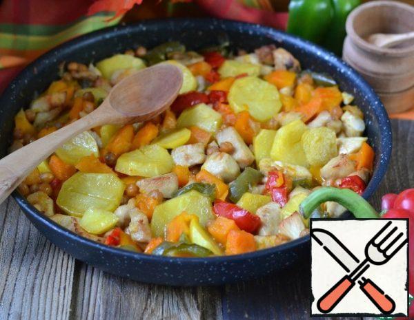 Vegetable stew with Chicken and Chickpeas Recipe