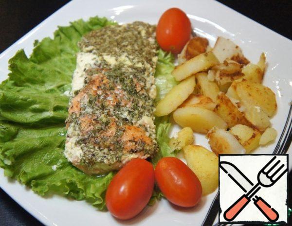 Trout baked with Herbs Recipe