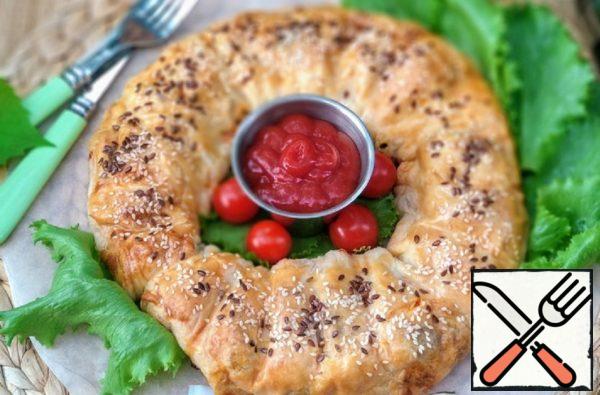 Roll-Pie with Turkey, Ricotta and Tomatoes Recipe