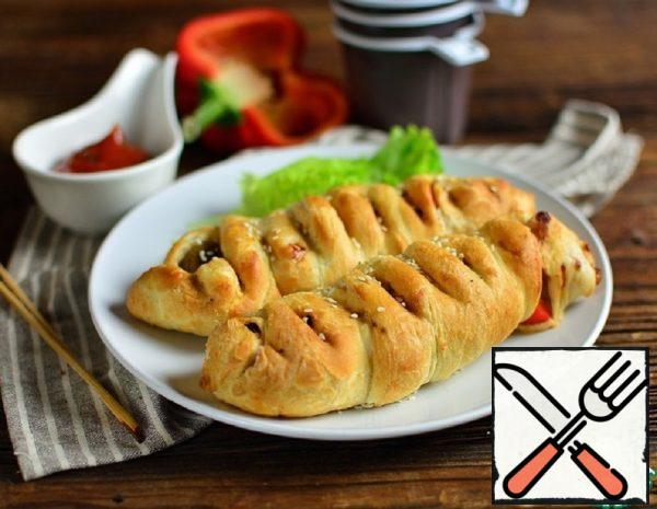 Skewers in Dough with Turkey and Mushrooms Recipe