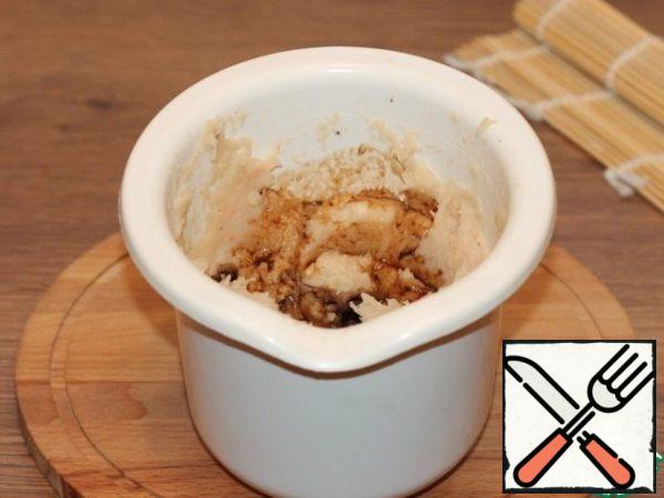 Grind the prepared products in the bowl of a blender and taste for salt.