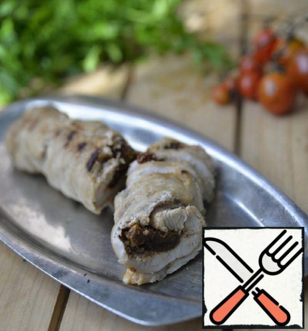 Grilled Turkey Roll with Sun-Dried Tomatoes Recipe
