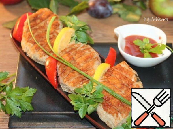 These cutlets can be cooked at home in a grill pan or in an electric grill.

