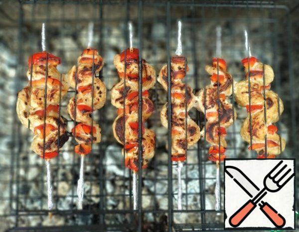 Cook on the grill until Golden.