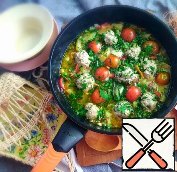 Wok with Meatballs and Vegetables Recipe