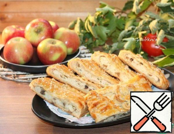 Pie on Kefir with Turkey and Mushrooms Recipe
