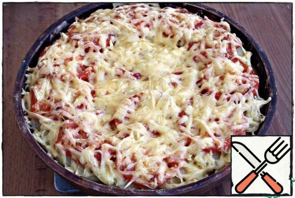 After 40 minutes, remove, cover with foil and send to the oven for another 20 minutes.
