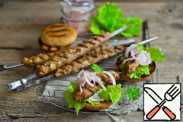 Kebab made of Turkey with Raspberry Onion Recipe