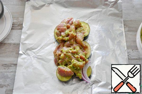 Put the Turkey on top of the vegetables.