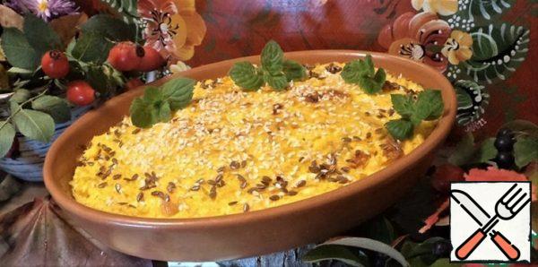 Carrot and Apple Casserole with Cottage Cheese "Autumn" Recipe