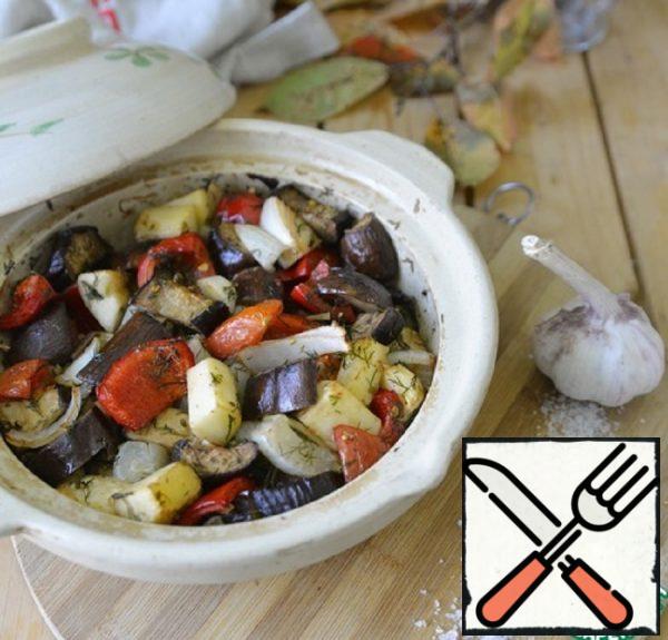 Vegetables Baked in Garlic Marinade Recipe
