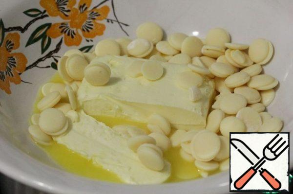 Put the butter and chocolate in a bowl and melt in a water bath.