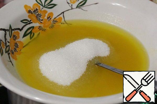 Add sugar and mix thoroughly.