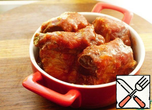 Transfer to a baking dish and send to a preheated 180 degree oven for 30 minutes.