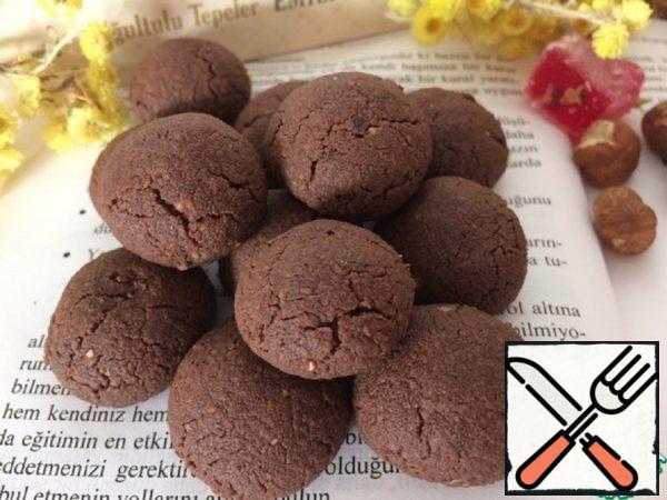 Chocolate Mini Cookies with Hazelnuts Recipe