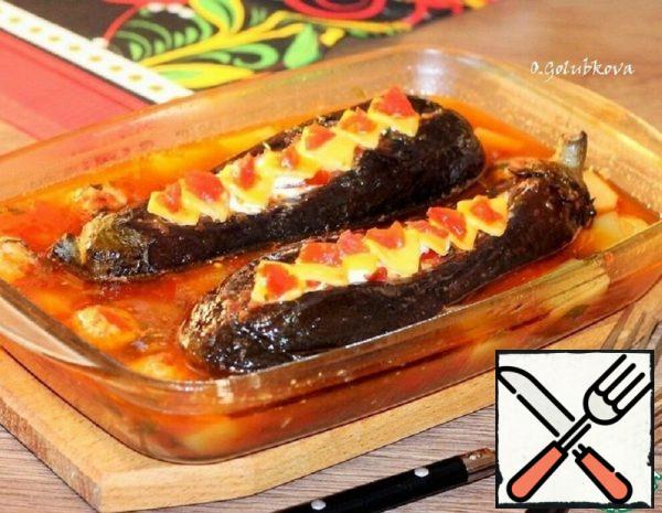 Eggplant Boats with Sauce Filling Recipe